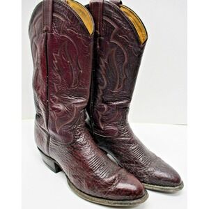 Tony Lama Style 8936 Burgundy Exotic skin boots - size 9 D